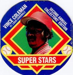 1988 Super Stars Discs #11 Vince Coleman Front