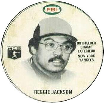 1981 FBI Discs #NNO Reggie Jackson Front