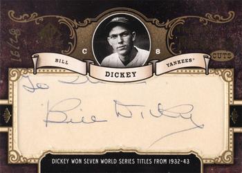 2007 SP Legendary Cuts - Inside the Numbers Cuts #IN-BD Bill Dickey Front