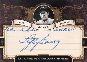 2007 SP Legendary Cuts - Inside the Numbers Cuts #IN-LG Lefty Gomez Front
