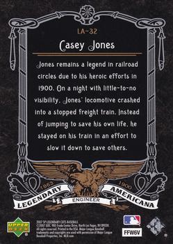 2007 SP Legendary Cuts - Legendary Americana #LA-32 Casey Jones Back