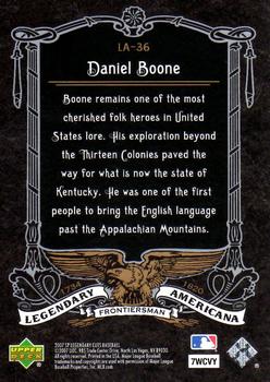 2007 SP Legendary Cuts - Legendary Americana #LA-36 Daniel Boone Back