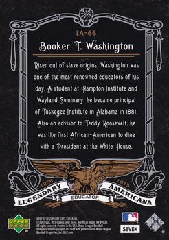 2007 SP Legendary Cuts - Legendary Americana #LA-66 Booker T. Washington Back