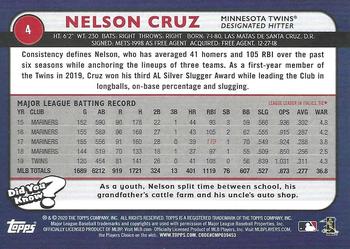 2020 Topps Big League #4 Nelson Cruz Back
