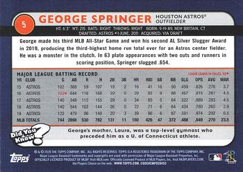 2020 Topps Big League #5 George Springer Back