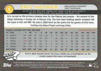 2020 Topps Big League #6 Eric Hosmer Back