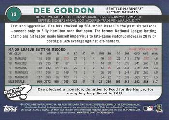 2020 Topps Big League #13 Dee Gordon Back