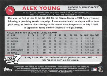 2020 Topps Big League #24 Alex Young Back