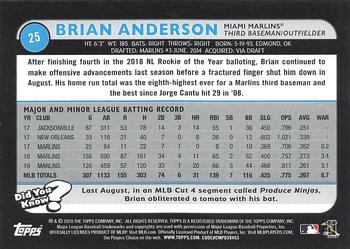 2020 Topps Big League #25 Brian Anderson Back