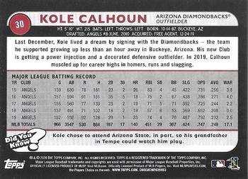 2020 Topps Big League #30 Kole Calhoun Back