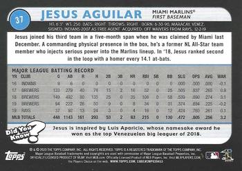 2020 Topps Big League #37 Jesus Aguilar Back