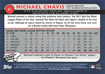 2020 Topps Big League #41 Michael Chavis Back