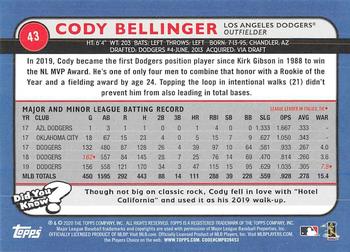 2020 Topps Big League #43 Cody Bellinger Back