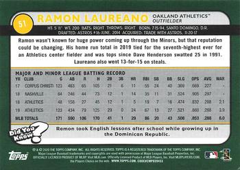 2020 Topps Big League #51 Ramon Laureano Back