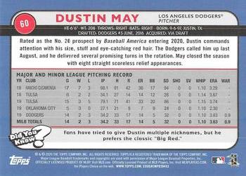 2020 Topps Big League #60 Dustin May Back