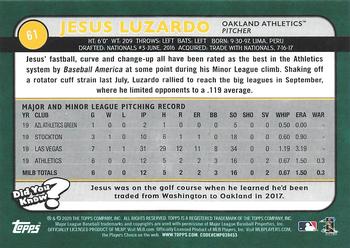 2020 Topps Big League #61 Jesus Luzardo Back