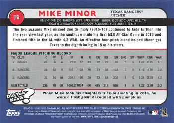2020 Topps Big League #76 Mike Minor Back