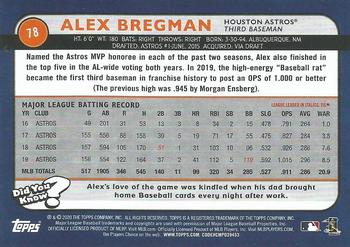 2020 Topps Big League #78 Alex Bregman Back
