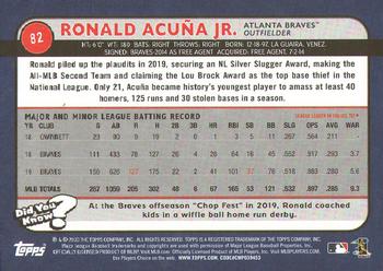 2020 Topps Big League #82 Ronald Acuña Jr. Back