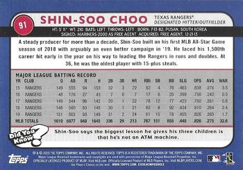 2020 Topps Big League #91 Shin-Soo Choo Back