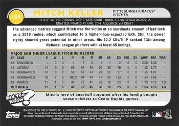 2020 Topps Big League #104 Mitch Keller Back