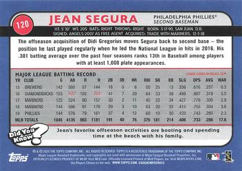 2020 Topps Big League #120 Jean Segura Back