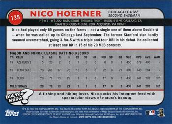 2020 Topps Big League #139 Nico Hoerner Back