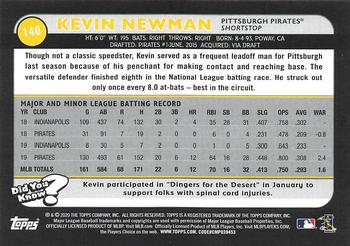2020 Topps Big League #140 Kevin Newman Back