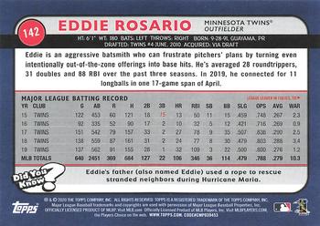 2020 Topps Big League #142 Eddie Rosario Back