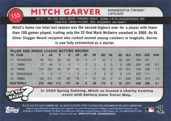 2020 Topps Big League #155 Mitch Garver Back