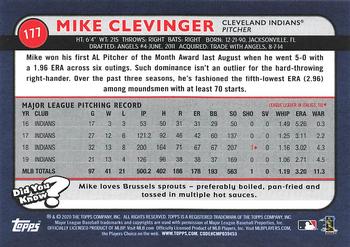 2020 Topps Big League #177 Mike Clevinger Back