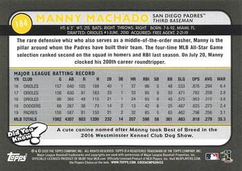 2020 Topps Big League #184 Manny Machado Back