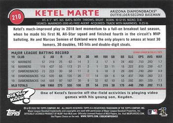 2020 Topps Big League #210 Ketel Marte Back