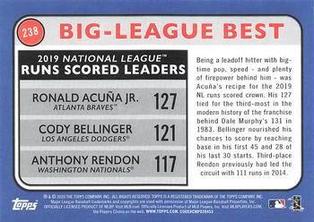 2020 Topps Big League #238 2019 National League Runs Scored Leaders (Ronald Acuña Jr. / Cody Bellinger / Anthony Rendon) Back