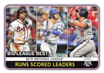 2020 Topps Big League #238 2019 National League Runs Scored Leaders (Ronald Acuña Jr. / Cody Bellinger / Anthony Rendon) Front