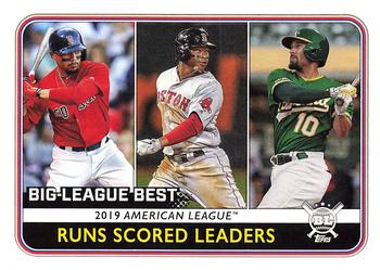 2020 Topps Big League #239 2019 American League Runs Scored Leaders (Mookie Betts / Rafael Devers / Marcus Semien) Front
