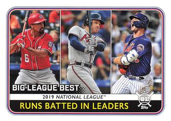 2020 Topps Big League #244 2019 National League Runs Batted In Leaders (Anthony Rendon / Freddie Freeman / Pete Alonso) Front