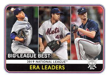 2020 Topps Big League #254 2019 National League ERA Leaders (Hyun-Jin Ryu / Jacob deGrom / Mike Soroka) Front