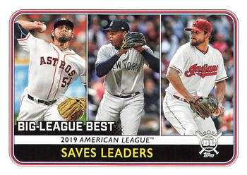 2020 Topps Big League #261 2019 American League Saves Leaders (Roberto Osuna / Aroldis Chapman / Brad Hand) Front