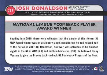2020 Topps Big League #277 Josh Donaldson Back