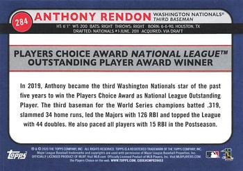 2020 Topps Big League #284 Anthony Rendon Back