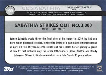 2020 Topps Big League #288 CC Sabathia Back