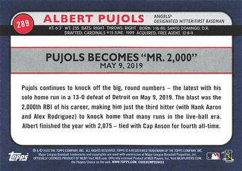2020 Topps Big League #289 Albert Pujols Back