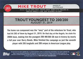 2020 Topps Big League #293 Mike Trout Back