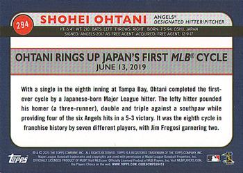 2020 Topps Big League #294 Shohei Ohtani Back