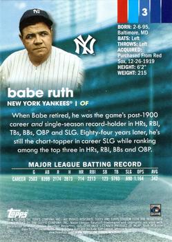 2020 Stadium Club #3 Babe Ruth Back