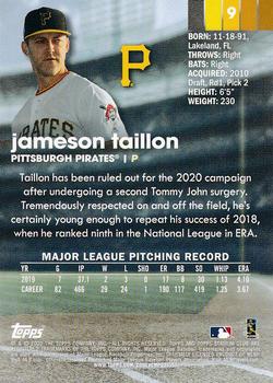 2020 Stadium Club #9 Jameson Taillon Back