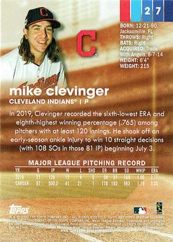 2020 Stadium Club #27 Mike Clevinger Back