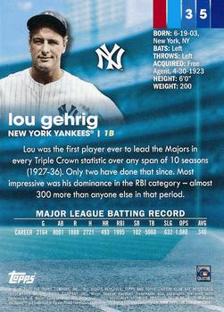 2020 Stadium Club #35 Lou Gehrig Back