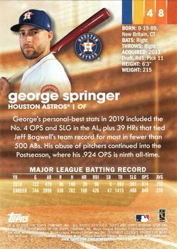 2020 Stadium Club #48 George Springer Back
